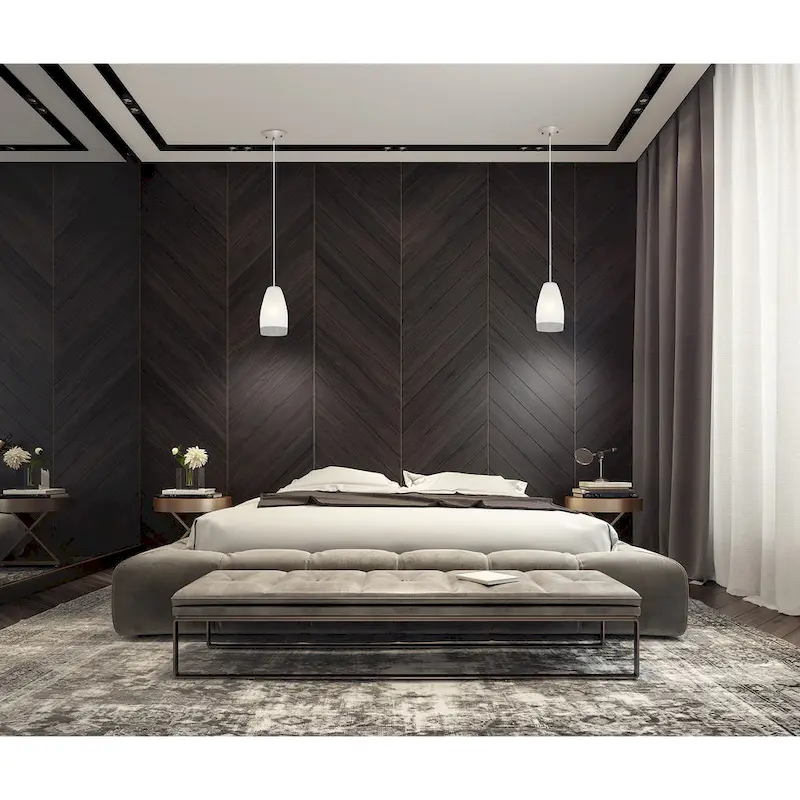 Eglo Crash 1-Light Matte Nickel Pendant with Frosted Glass