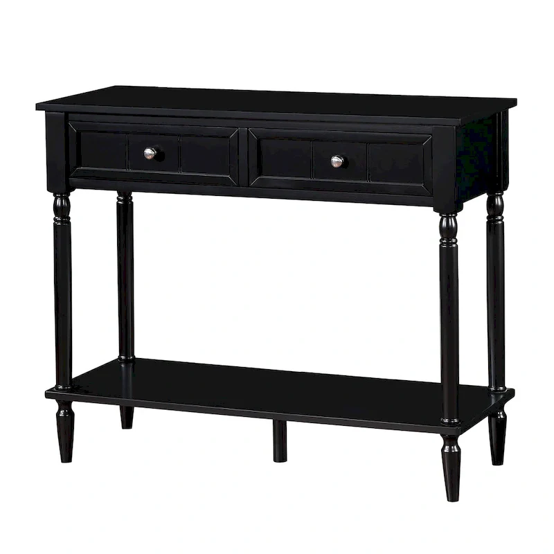 Convenience Concepts French Country 2 Drawer Hall Table with Shelf