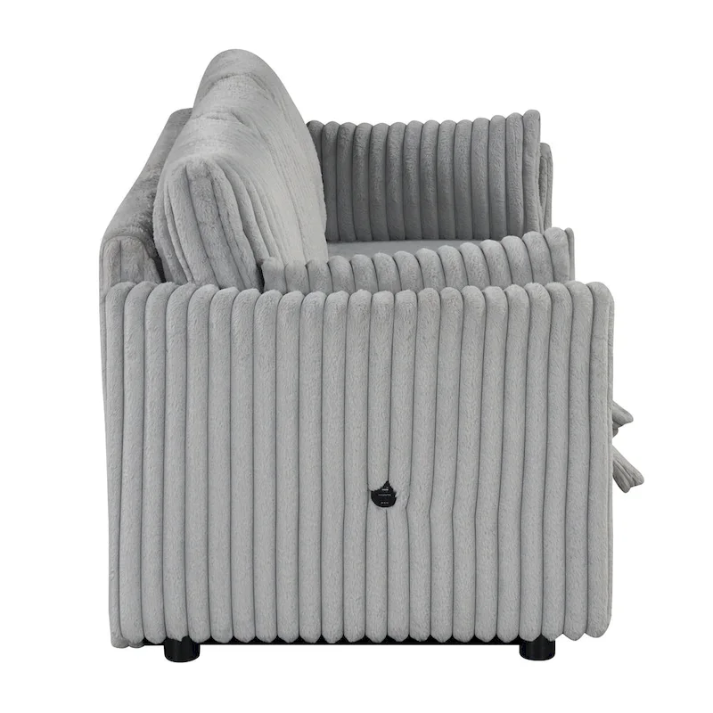 Modern Fabric Sleeper Sectional with USB and 2 pillows