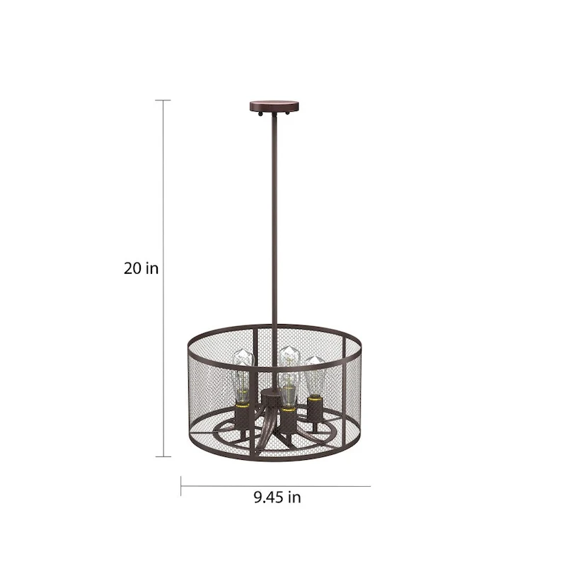 Carbon Loft Walker Industrial 5-light Oil Rubbed Bronze Pendant