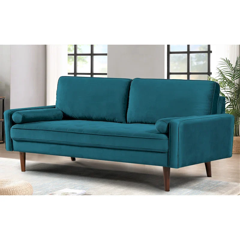 Monahan US Pride Furniture 70W Velvet Tufted Sofa