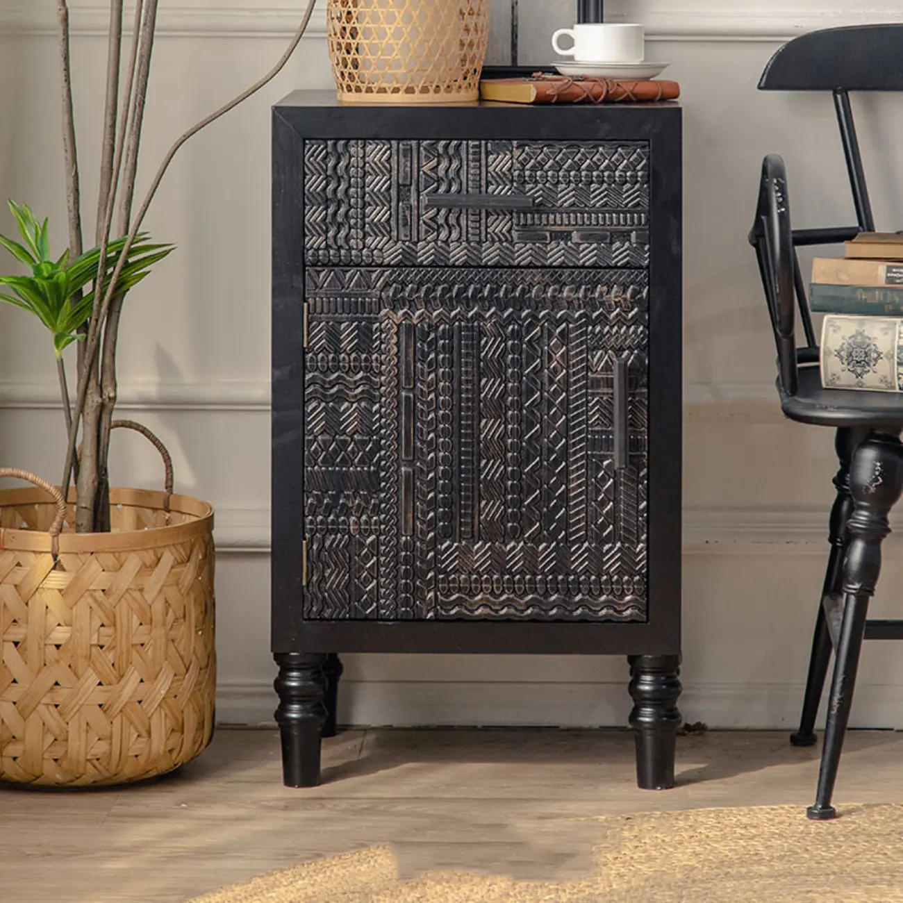 Modern Pine Sideboard with Storage for Living Room