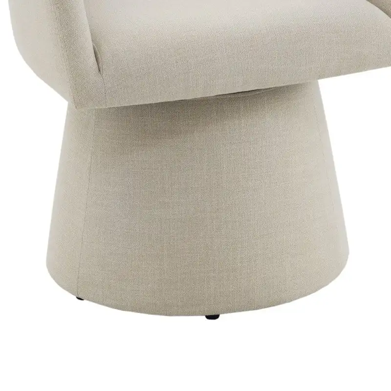 Evie Modern Upholstered Fabric Swivel Dining Chair