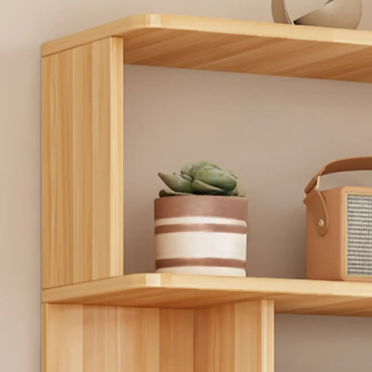 Modern White Open Back Wood 5 Shelf Bookshelf