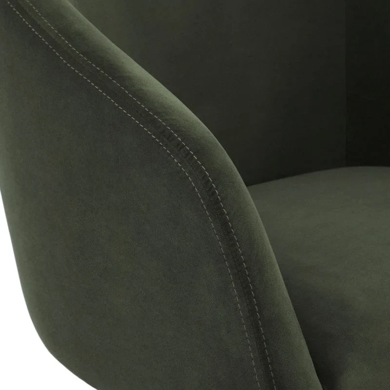 Evie Modern Upholstered Fabric Swivel Dining Chair