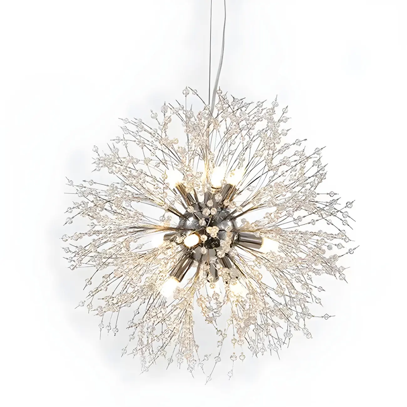 Adjustable Modern Gold Crystal Explosion Sputnik Chandelier