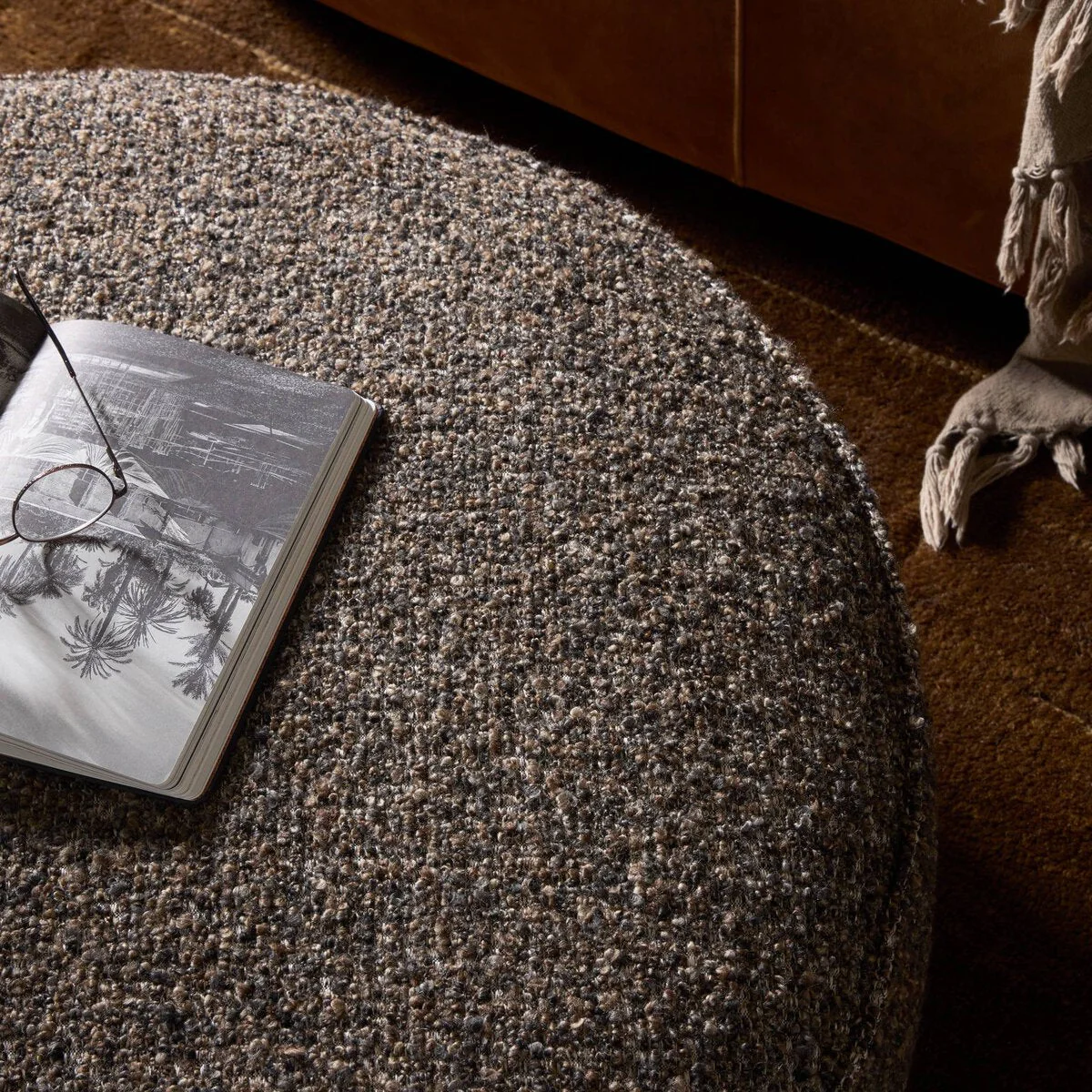 Sinclair Large Round Ottoman.