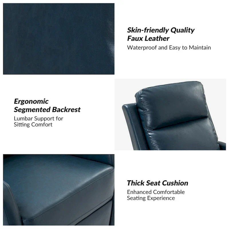 Esteban Swivel Recliner with Tufted Back Set of 2 by HULALA HOME