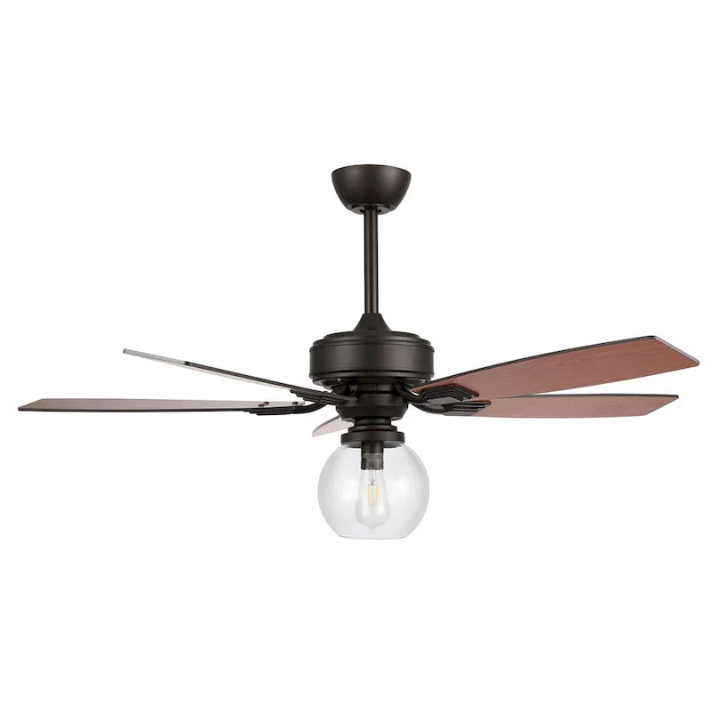 GetLedel 52-inch Industrial 5-Blade Reversible Ceiling Fan with Light and Remote Control