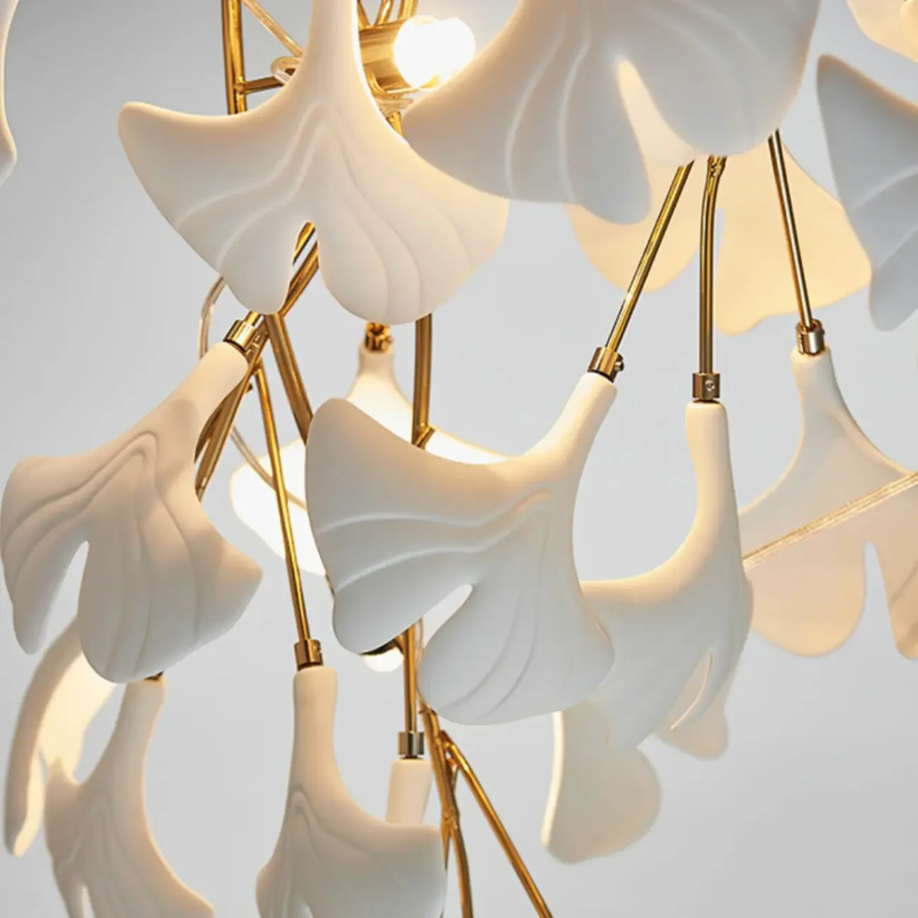 Irregular Gold 6-Light Ceramic Island Pendant Light