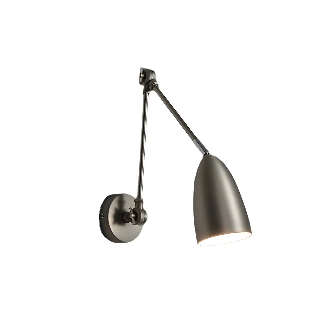 Simple Metal Dome Swing Arm Wall Light