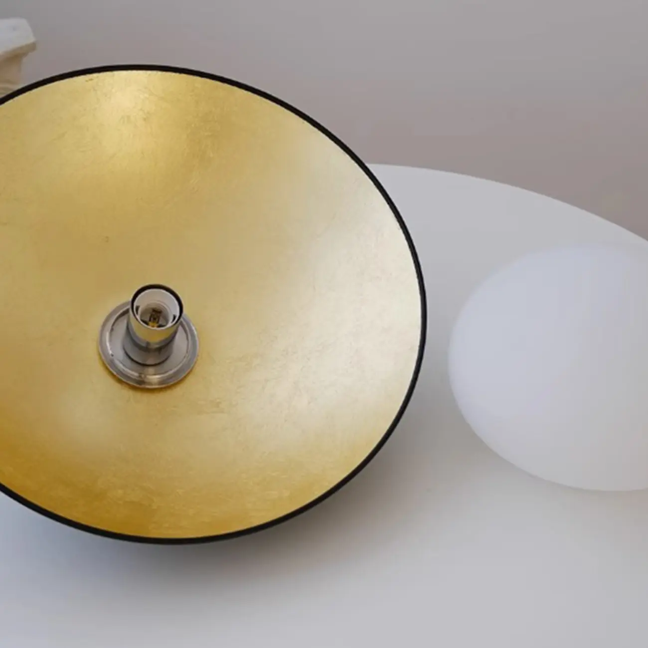 Simple Barn Shape Metal Semi Flush Ceiling Light