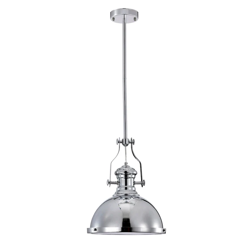Didia 1-Light 13-Inch Chrome Dome Pendant