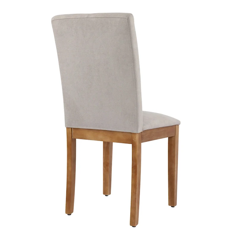 Upholstered Dining Chairs with Tufted High Back and Brushed Legs Set of 2