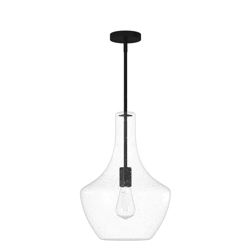 Justice Design Group EVOLV Fusion Harlow 14-inch Pendant with Seeded Glass