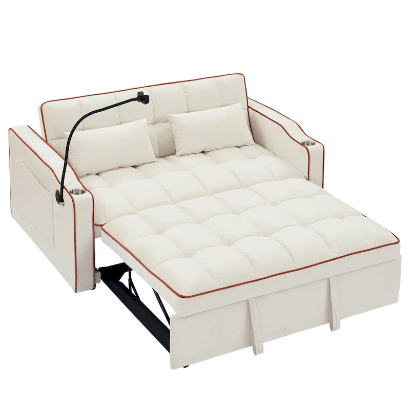 55.51 inch versatile foldable sofa bed in 3 lengths