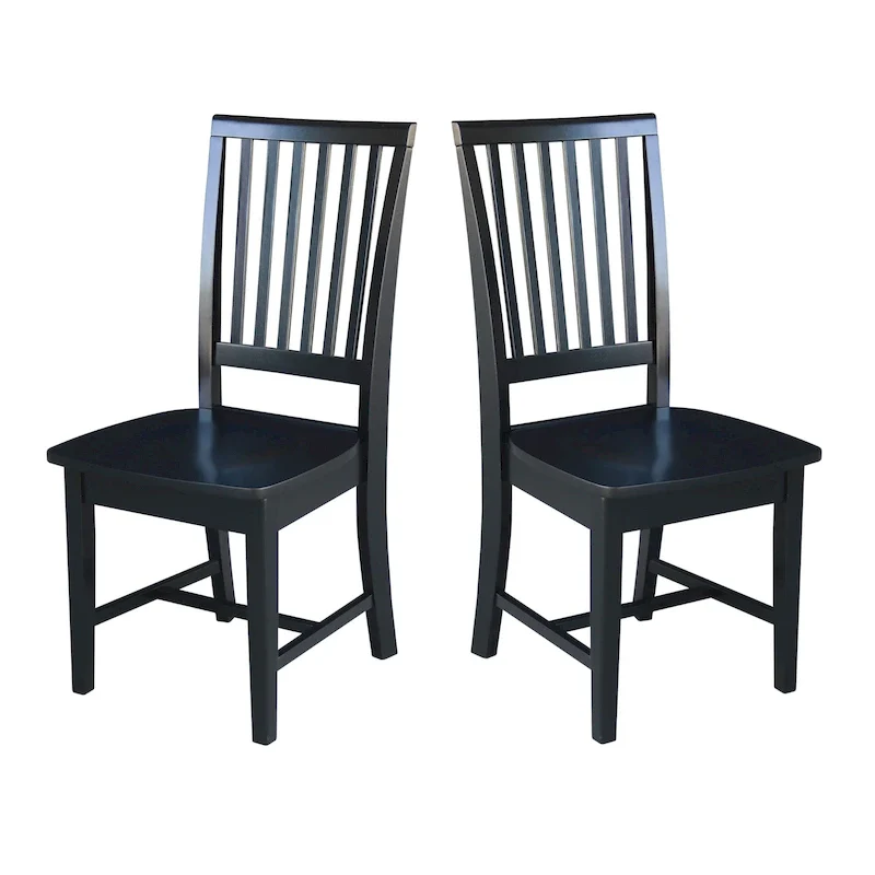 Solid Wood Mission Dining Side Chairs, Set of 2