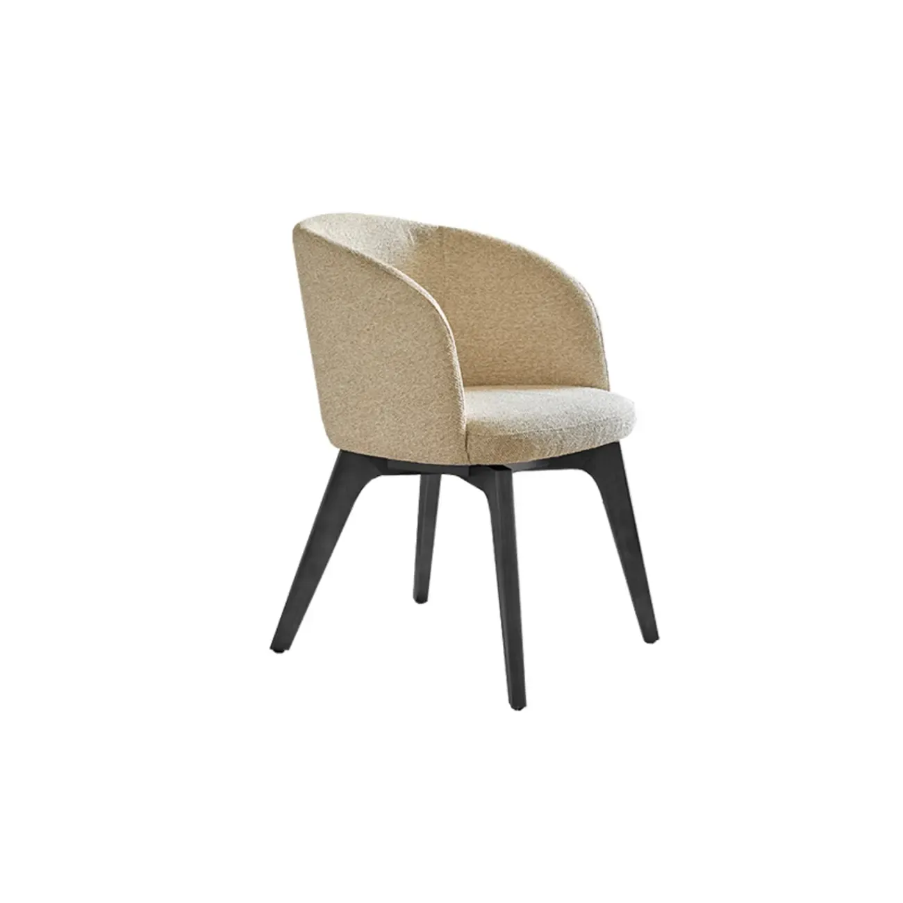 Modern Swivel Barrel Dining Chair with Arms