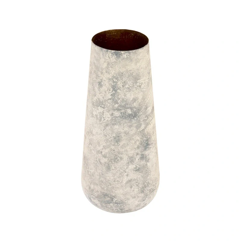 Elk Home Delmont White Finish Metal 6 Inch Wide Vase
