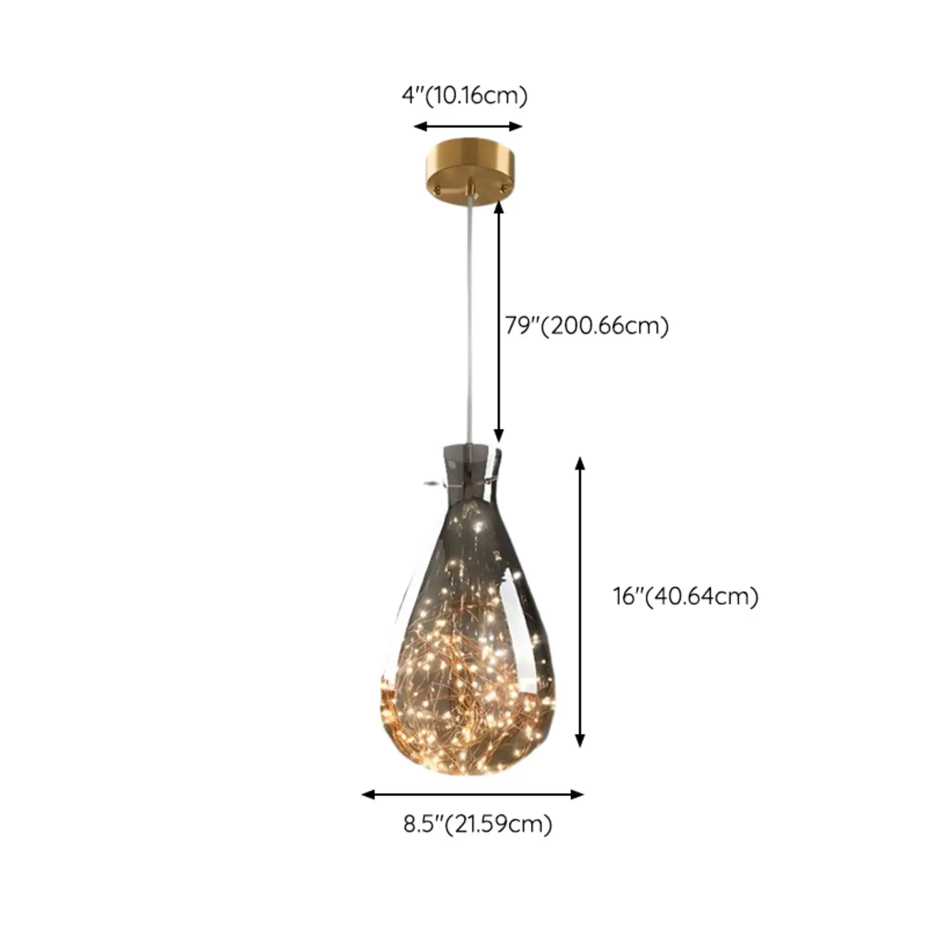 Modern Clear Glass Dining Room Pendant Light