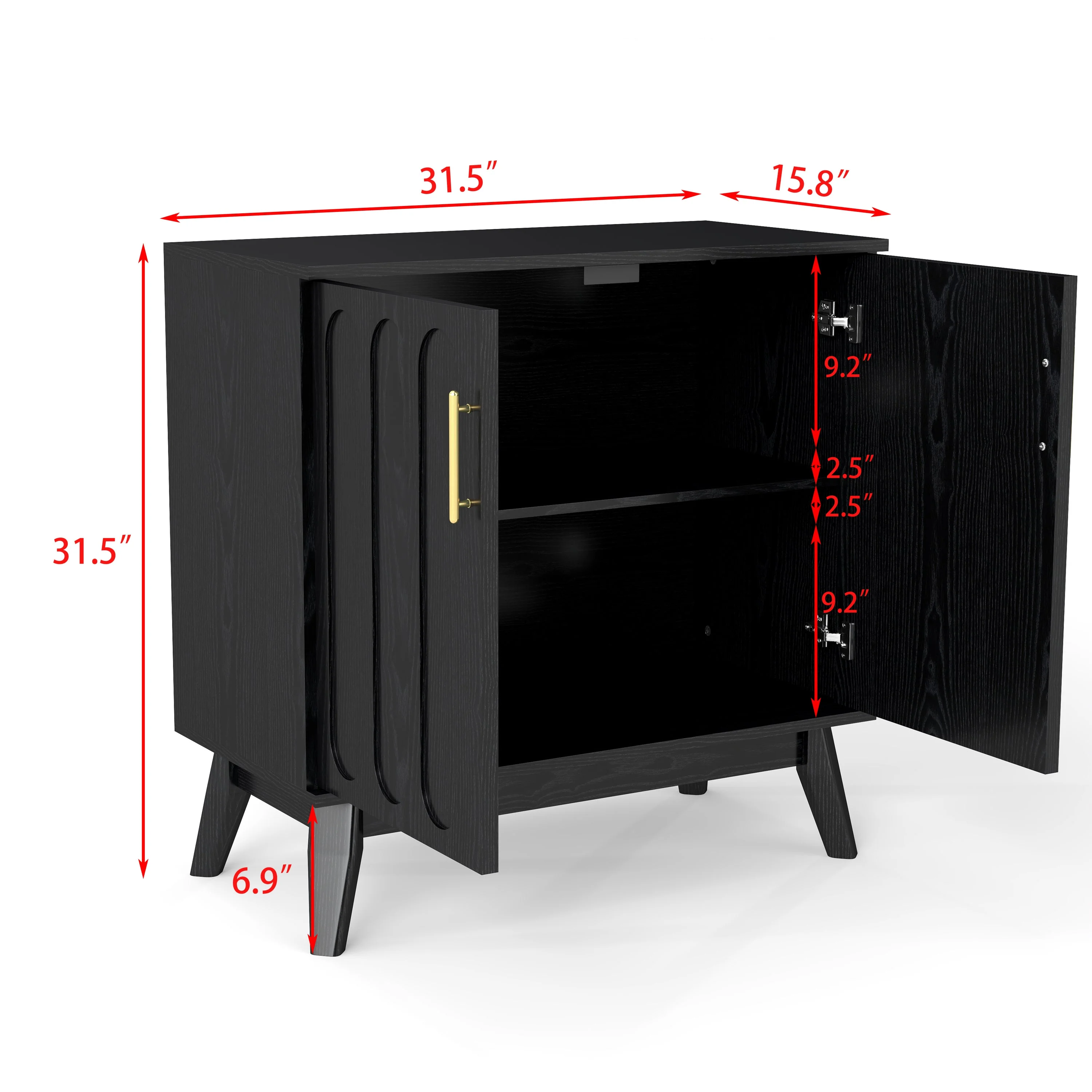 Walker Edison | Mid-Century Modern Fluted Accent Cabinet