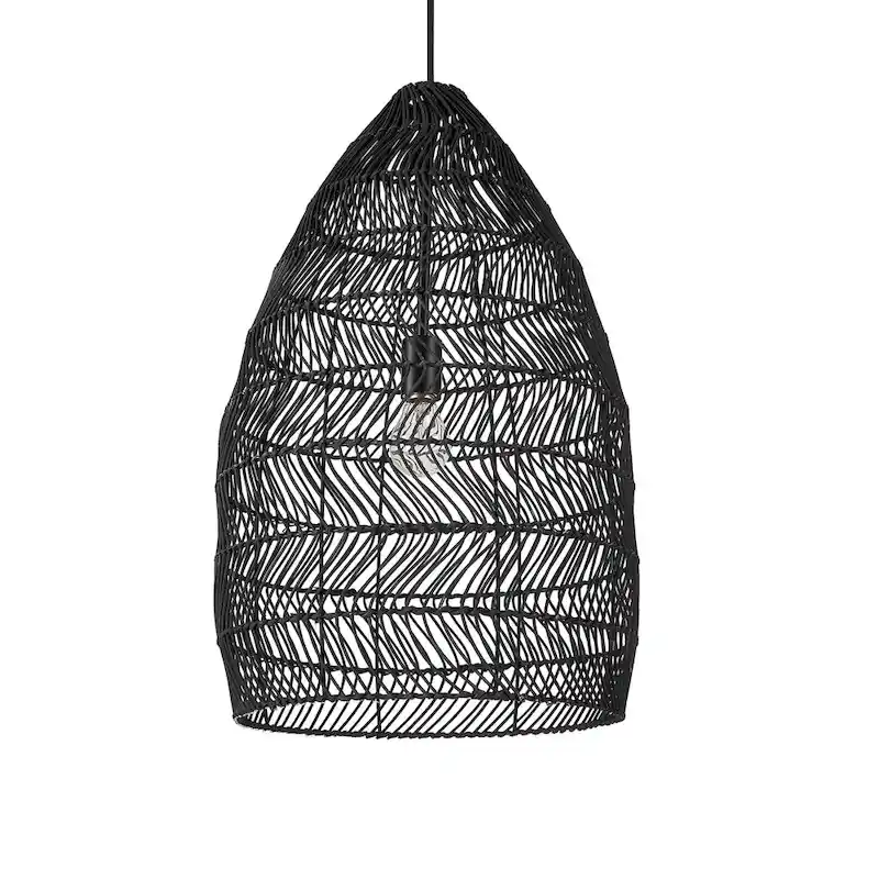 Uttermost 21588 Nandi 15  Wide Pendant with Rattan Shade