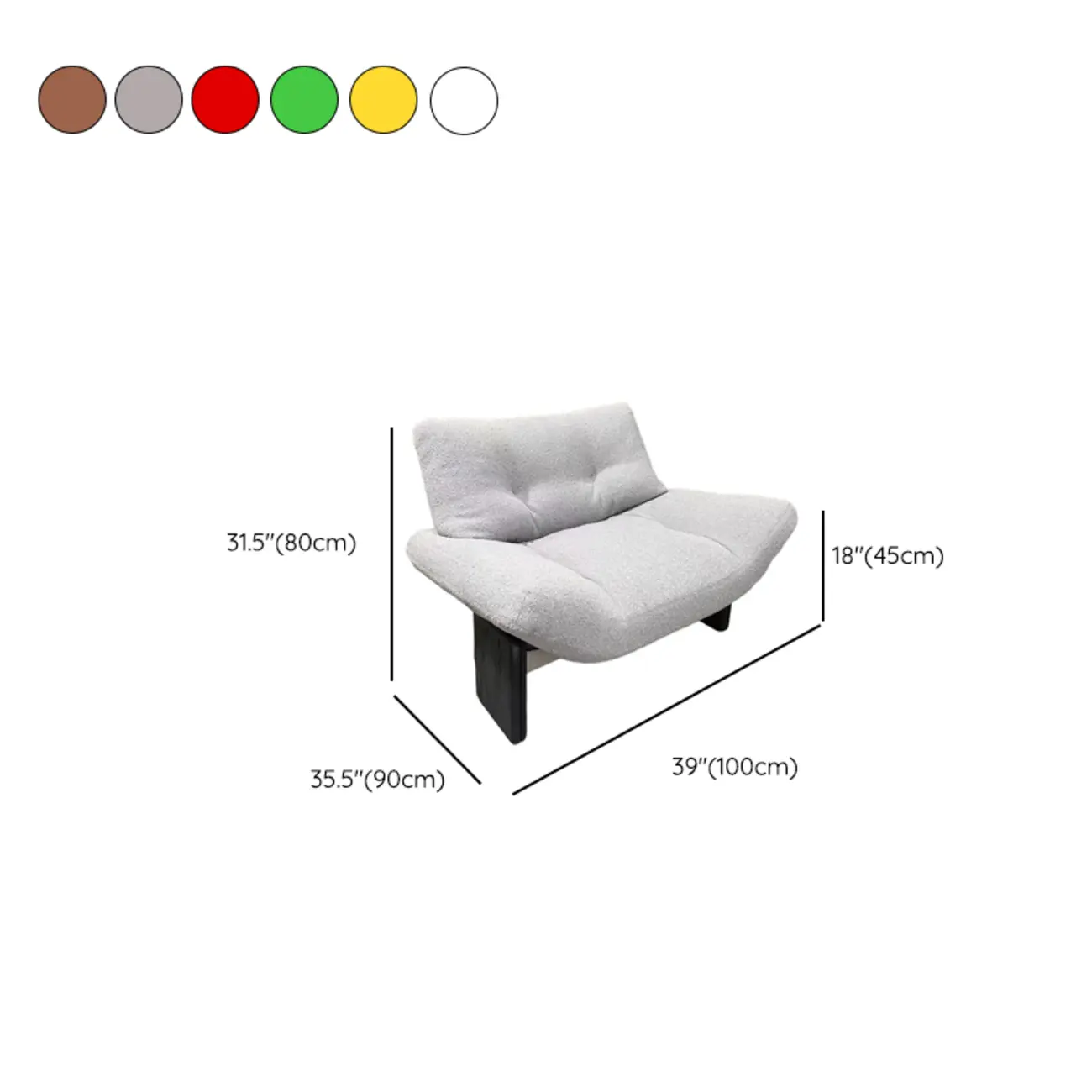 Modern Trufted Back Side Chair Loop Yarn Living Room