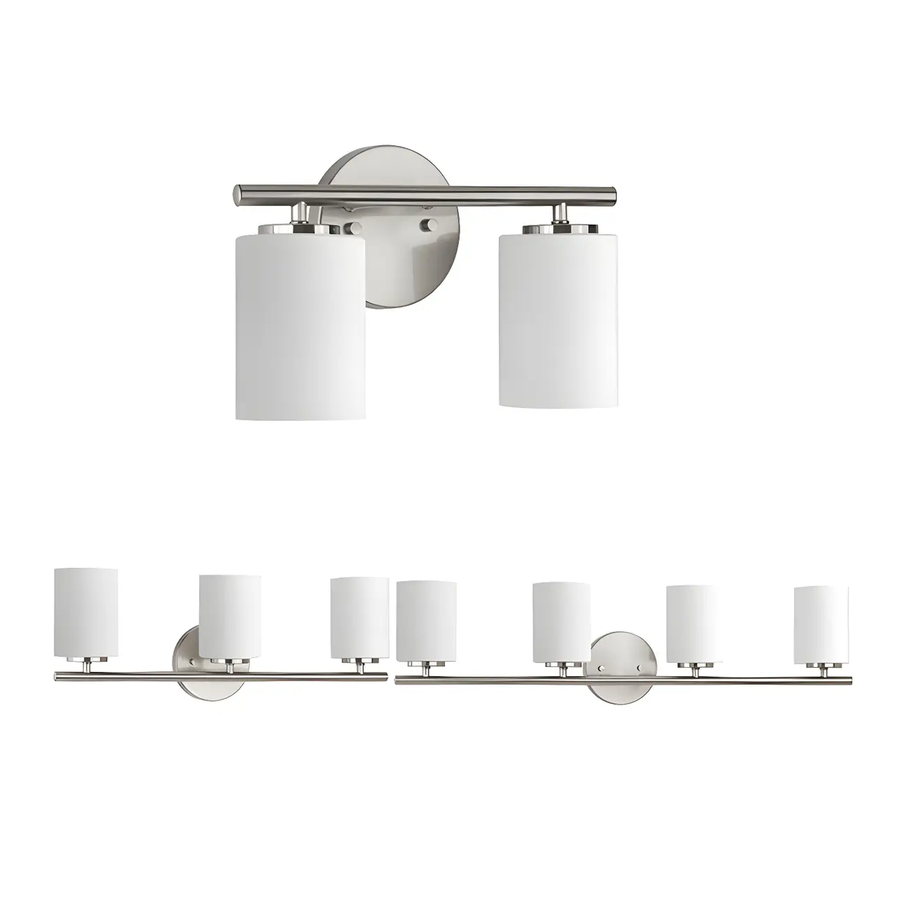 Industrial Metal Cylinder Glass Bathroom Vanity Light