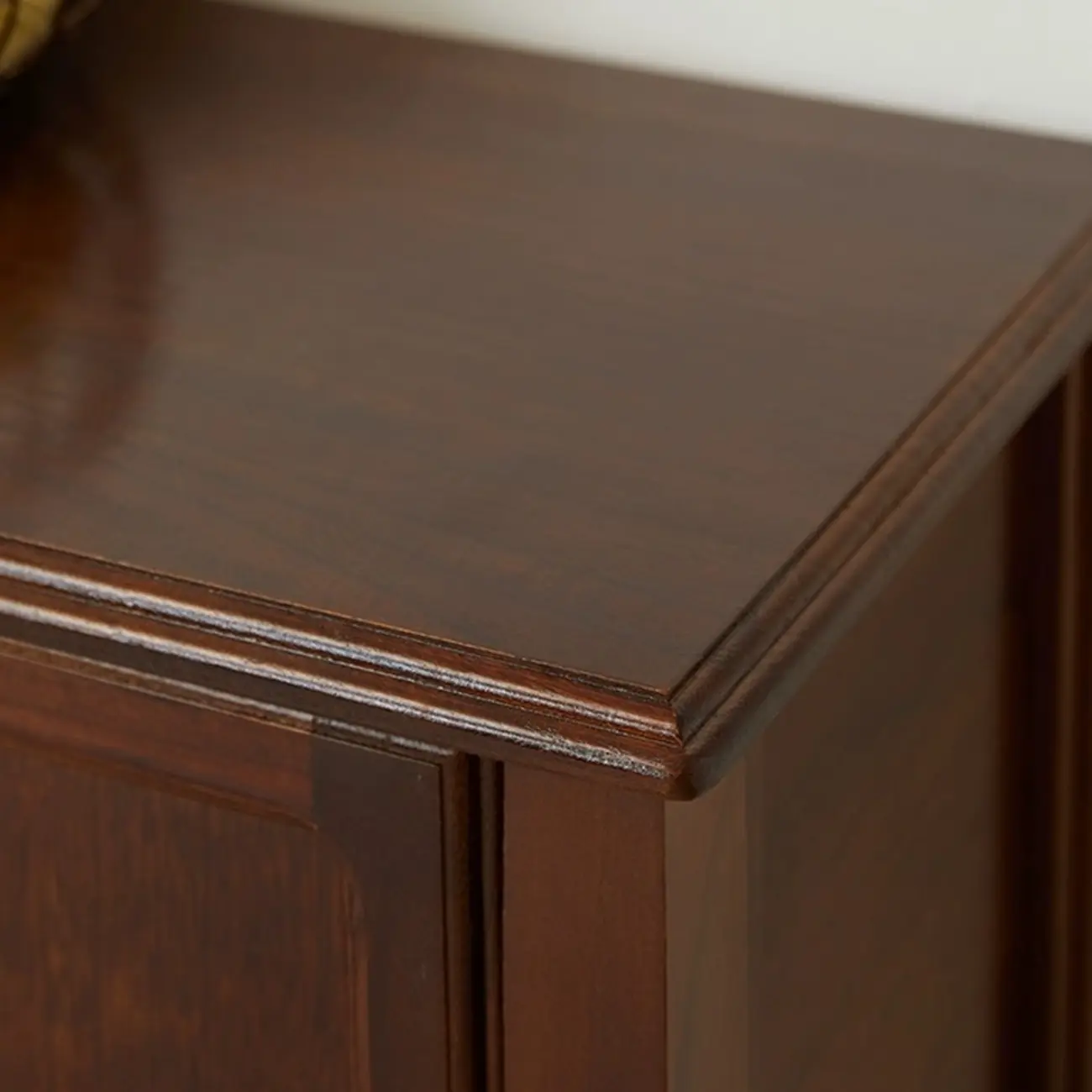 Traditional Brown Wooden Console Table with Drawers