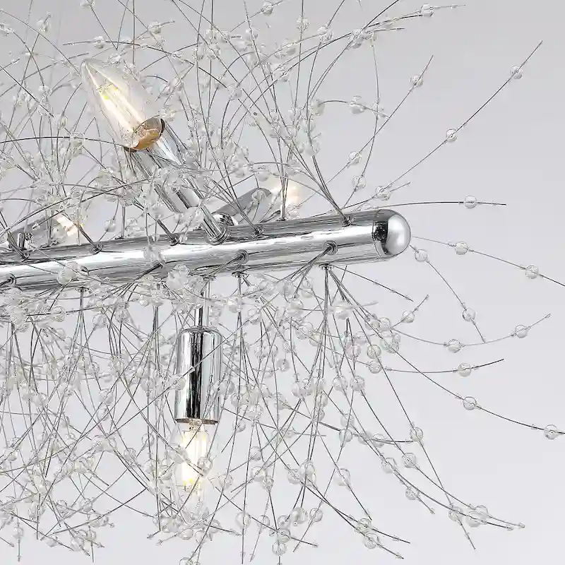 Opulent Crystal Cascade 12-Light Linear Pendant