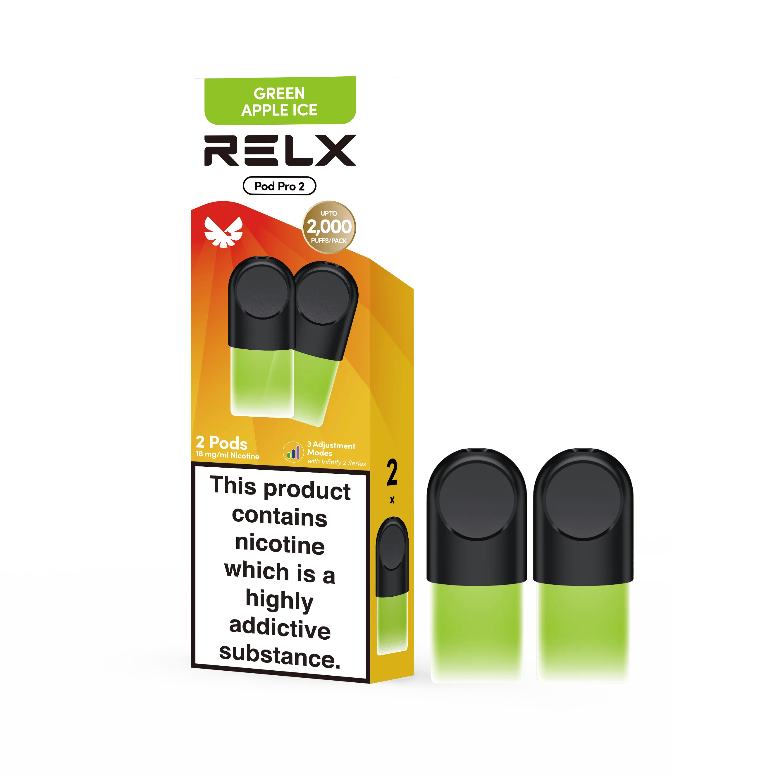 RELX Pod Pro Green Apple Ice