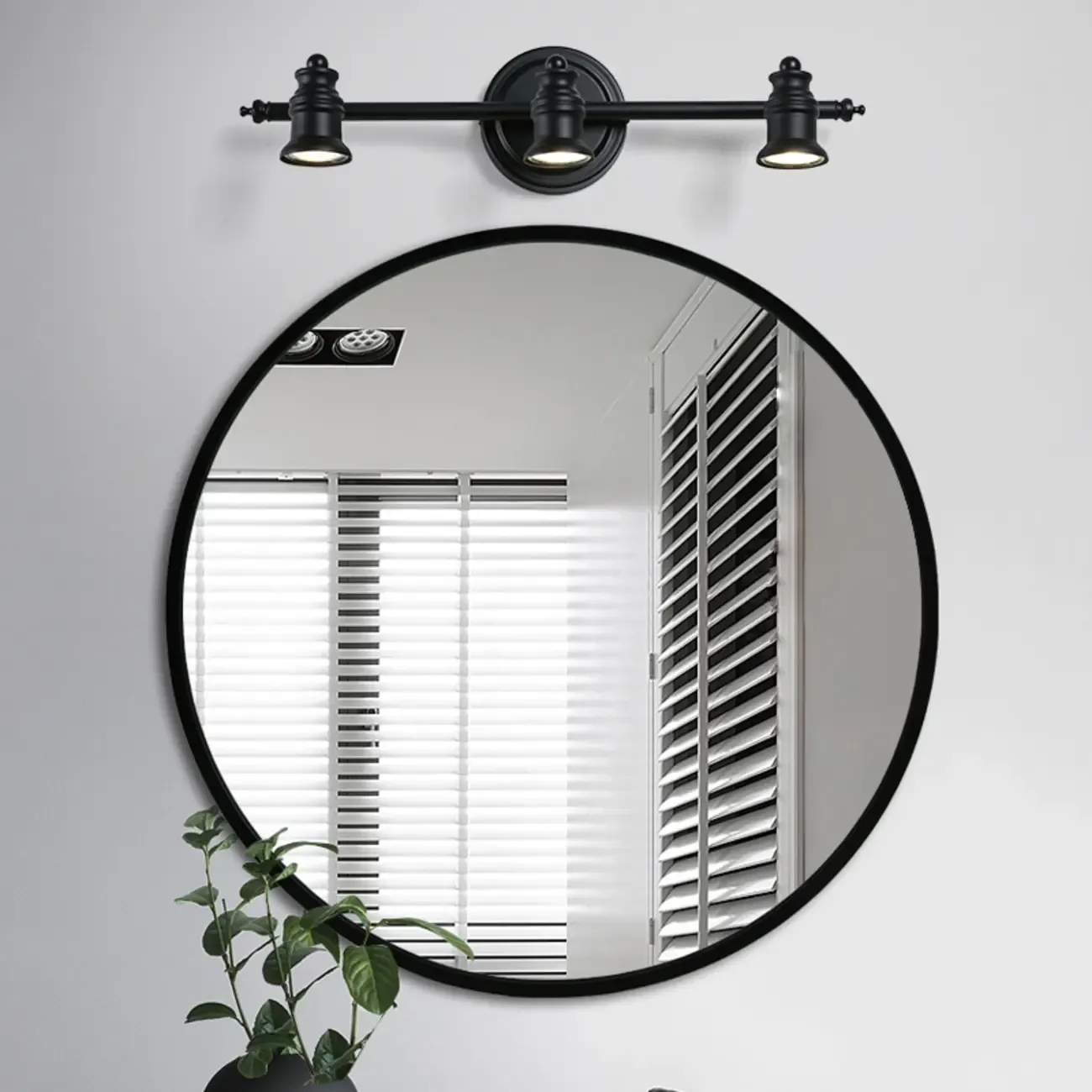 Bathroom Industrial Vanity Mirror Light in Geometric Style