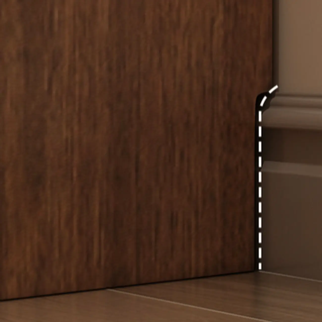 Traditional Brown Pecan Wood Bookcase with Drawers