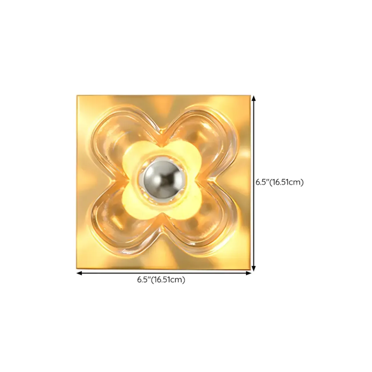 Modern Elegant Glass LED Vanity Light with Flower Design