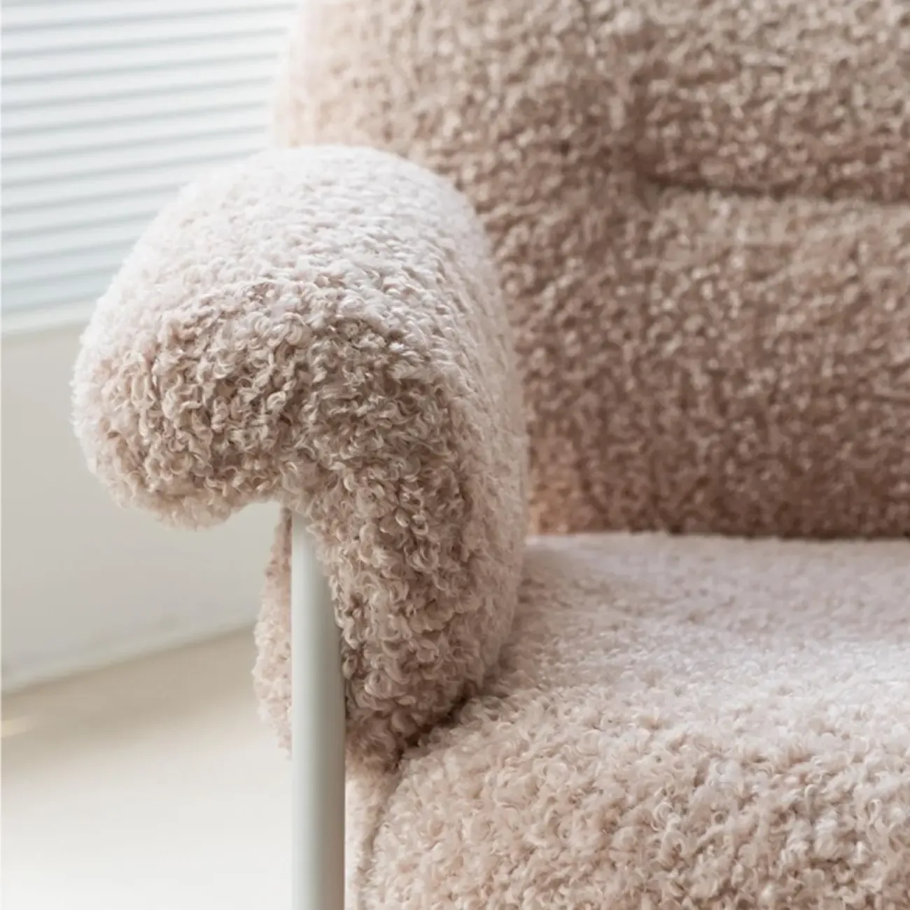 Modern Square Arm Fabric Accent Chair with Tufting