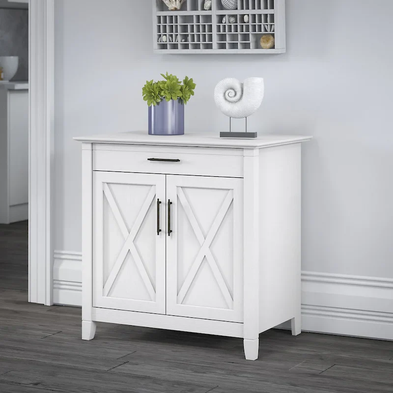Key West Secretary Desk with Storage Cabinet by Bush Furniture