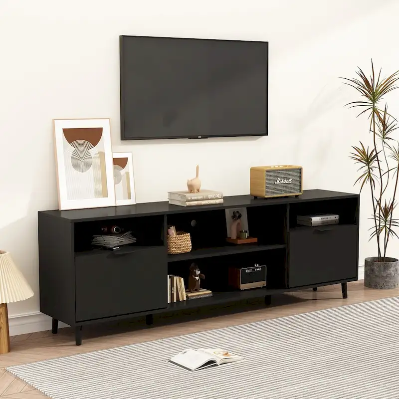 Ambient Electric Fireplace and Durable TV Stand Energy Efficient