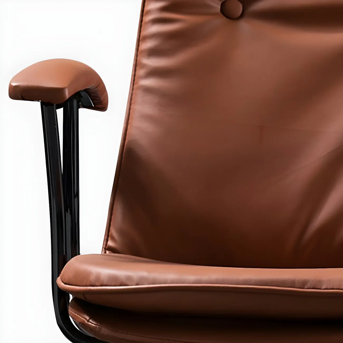 Modern Green Leather Swivel Tilt Office Chair