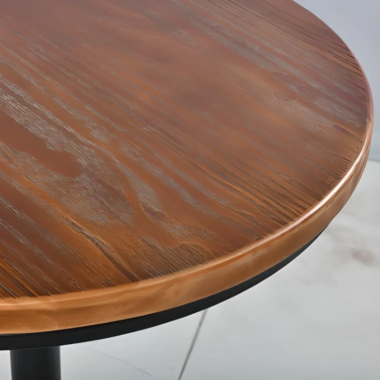 Retro Industrial Circular Adjustable Bar Table