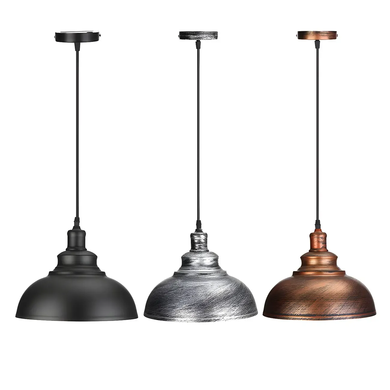 HomeyFad Industrial Warehouse Style Metal Hanging Kitchen Pendant Light