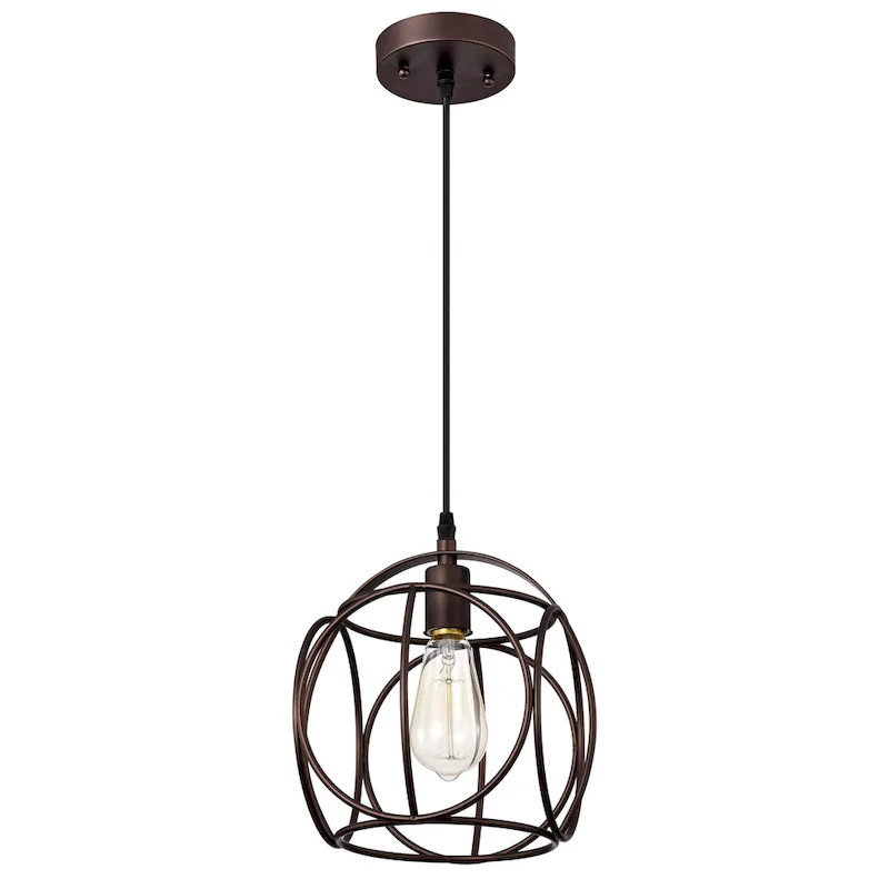 1-light Oil Rubbed Bronze Hanging Pendant