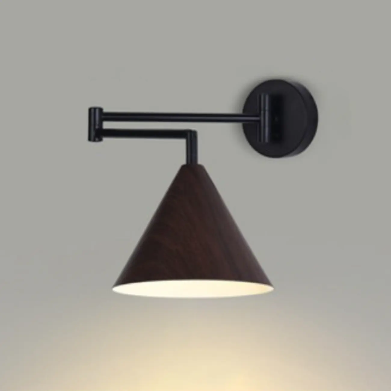 Modern Indoor Black Wall Light with Adjustable Arm
