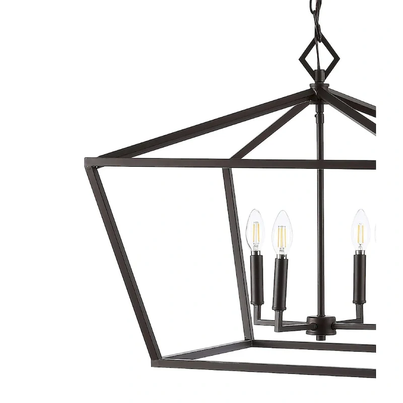 Floyd 4-Light Adjustable Iron Rustic Glam LED Pendant, by JONATHAN Y