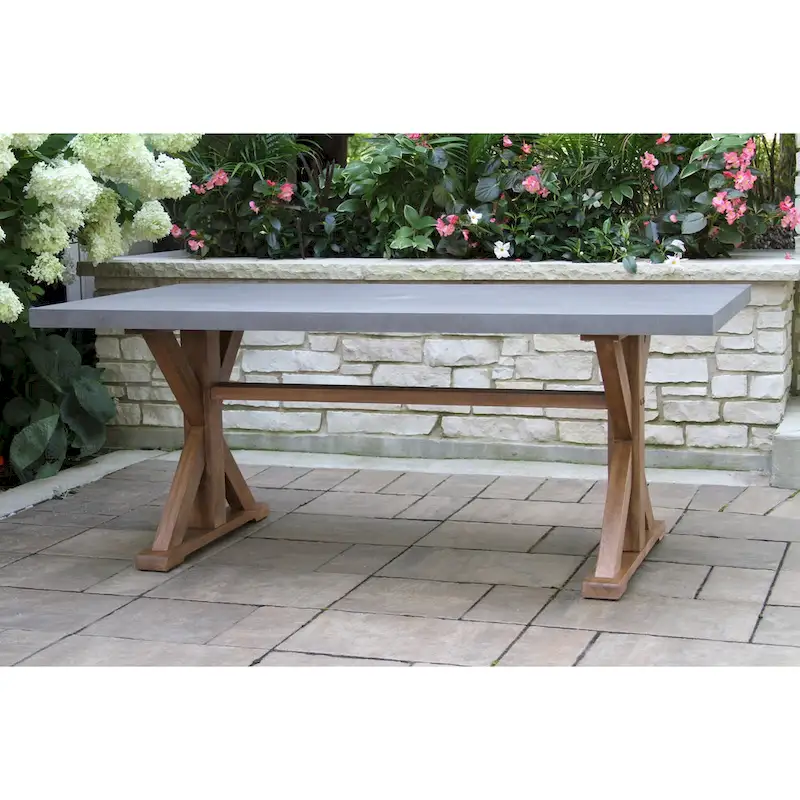 Nadine 6 pc. Eucalyptus and Composite Dining Set with Deluxe Chairs