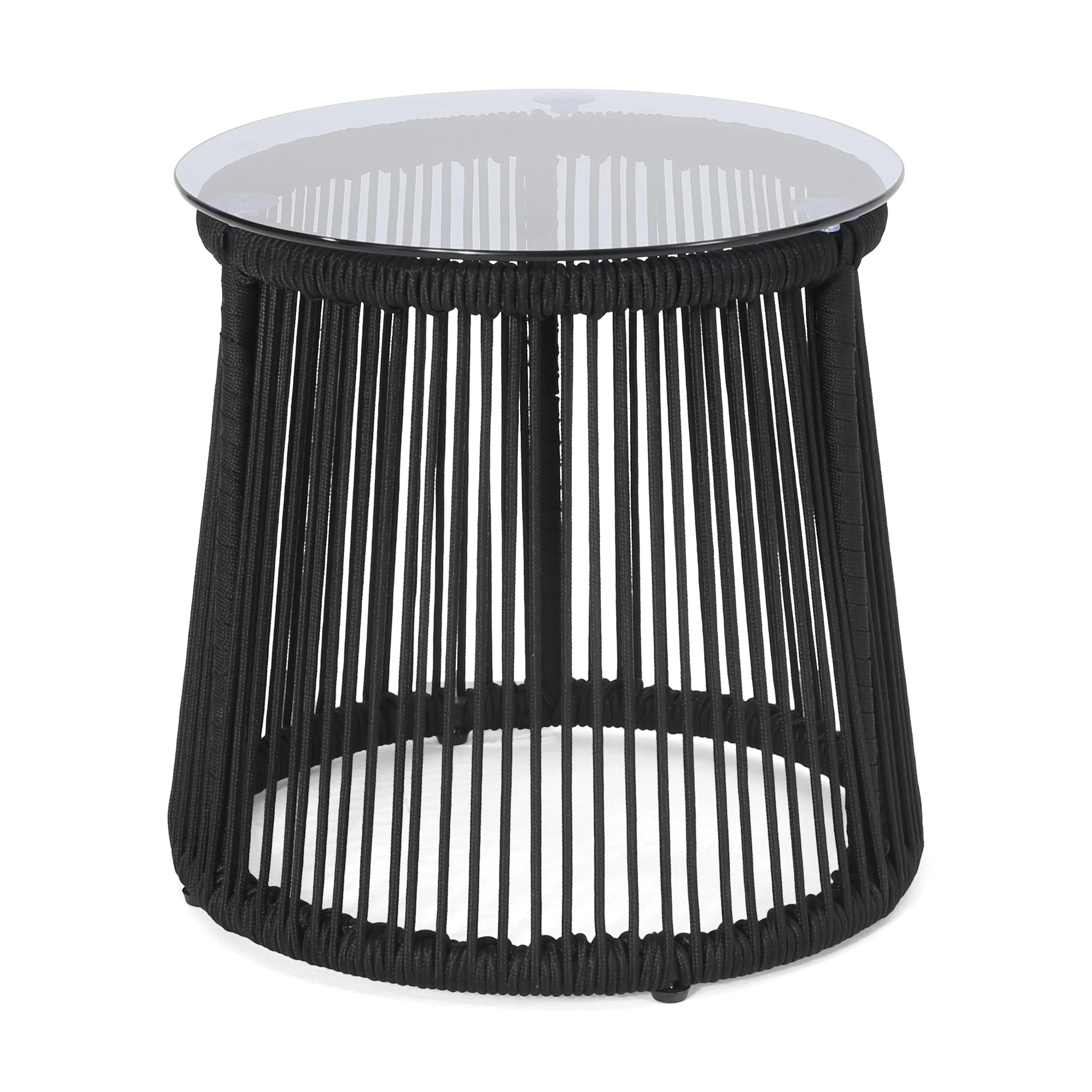 Walker Edison | Rope Weaving Design Outdoor Side Table
