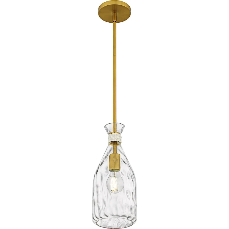 Govada 1-Light Brushed Gold Mini Pendant