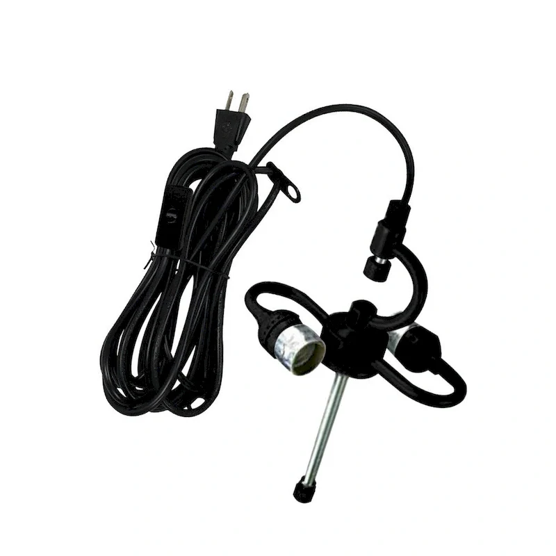 2 Light Swag Conversion Kit Plug-In Ceiling Light 15' Cord, Black