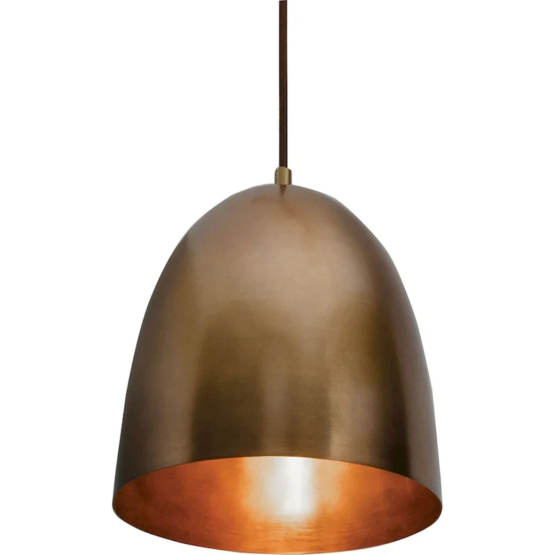 Carbon Loft O'Neill 9.5-inch Antique Brass Pendant, Antique Brass Steel Shade