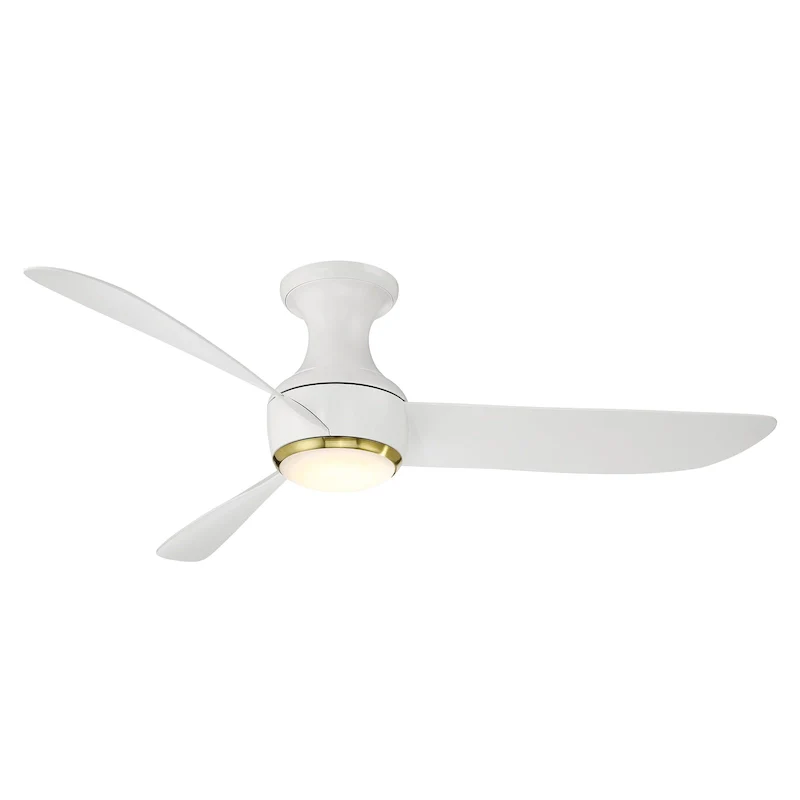 Corona 3-Blade Smart FlushMount Ceiling Fan 54in 3000K LED & Remote - N/A
