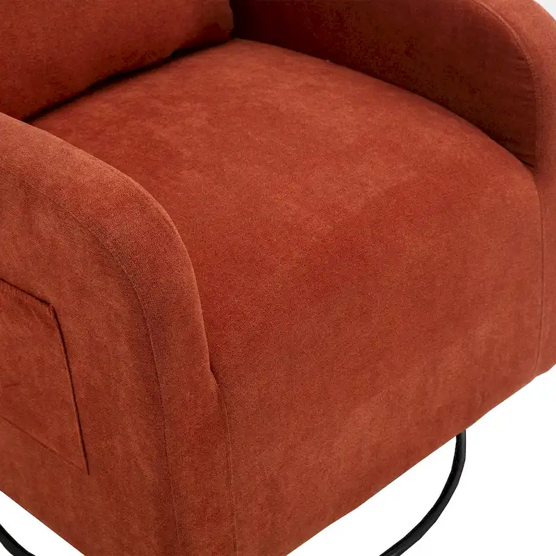 Upholstered Swivel Glider Rocking Chair